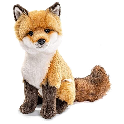 Peluche Renard marron blanc 27 cm