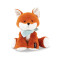 Peluche Renard orange 25 cm - miniature variant 1