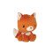 Peluche Renard rouille 15 cm - miniature variant 3