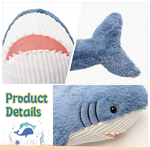 Peluche Requin bleu 60 cm variant 1 