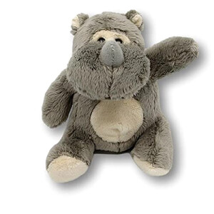 Peluche Rhinocéros marron 12x14 cm