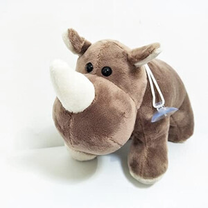 Peluche Rhinocéros monochrome 25 cm