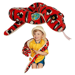 Peluche Serpent rouge 140 cm