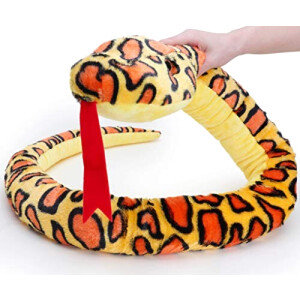 Peluche Serpent jaune 180 cm