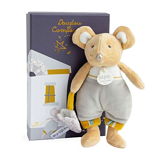 Peluche Souris beige 19 cm