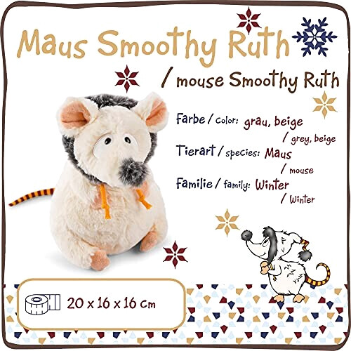 Peluche Souris beige/gris 20 cm variant 1 