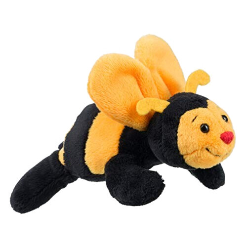 Peluche Abeille jaune/noir 12 cm