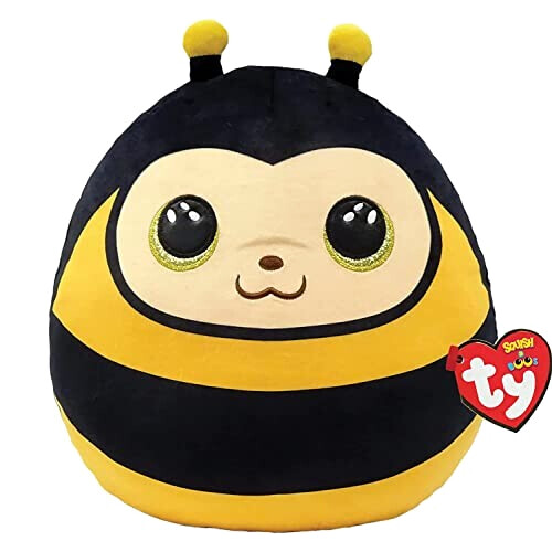 Peluche Abeille jaune/noir 30x15 cm