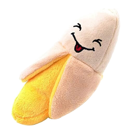 Peluche Banane jaune 14 cm