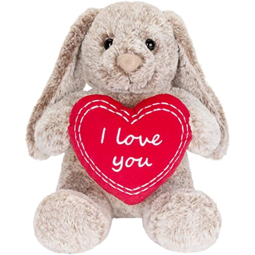 Peluche Coeur gris 28 cm