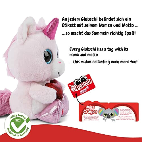 Peluche Coeur licorne wubby wub 15 cm variant 2 