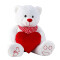Peluche Coeur blanc 100 cm - miniature