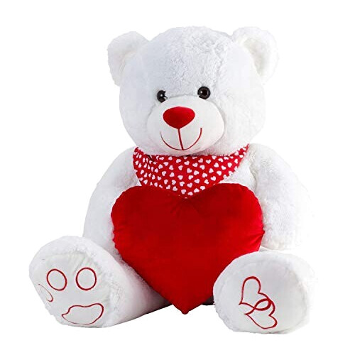Peluche Coeur blanc 100 cm variant 0 