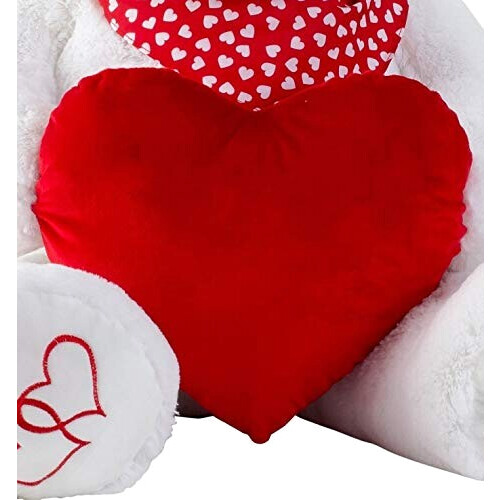 Peluche Coeur blanc 100 cm variant 2 