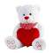 Peluche Coeur blanc 100 cm - miniature variant 1