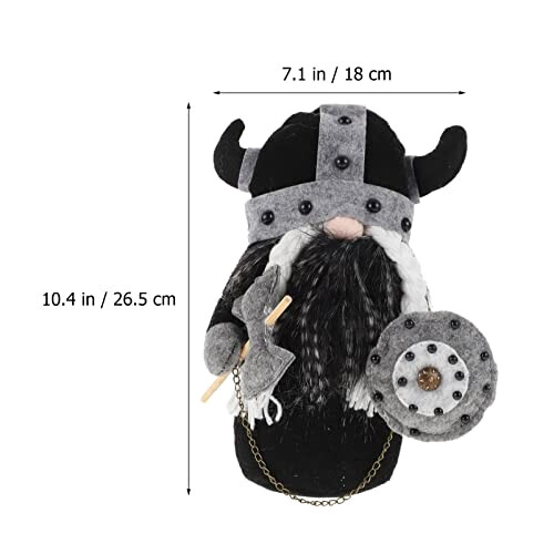Peluche Viking noir 26.5x18 cm variant 5 