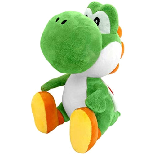 Peluche vert blanc noir orange 30 cm