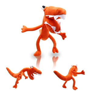 Peluche orange blanc et