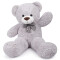 Peluche gris 110 cm - miniature